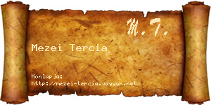Mezei Tercia névjegykártya